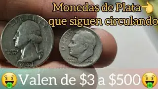 Monedas de Plata que debes conocer 🤑 Moneda de 10 y 25 centavos de Estados Unidos VALIOSAS con ERROR