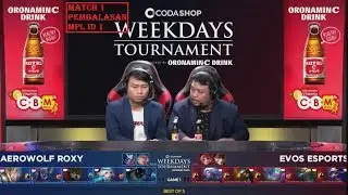 Weekdays Tournament Aerowolf Roxy Vs Evos Esports Match 1