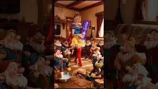 Schneefl**tchen und die 7 Zwerge 🤫 #aicontent #snowwhite #minimovie #movie #english #deutsch