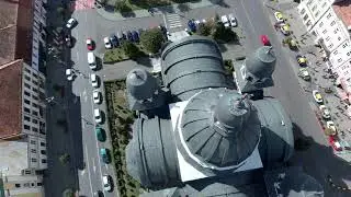 Drone View of Targu Mures Citadel Romania