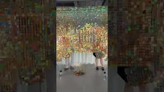 Gold shimmer wall backdrop unboxing and setting up