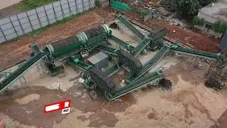 Refining RDF: Trommel Rotating Screen & Air Density Separator in Action RDF प्रोसेसिंग प्लांट: टॉमल