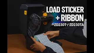 How to Load Sticker & Ribbon in Zebra ZD230T / ZD230TA Printer | Full Step-by-Step Guide