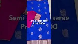 Semi uppada saree,price:2600 Reach us on: 9398932166