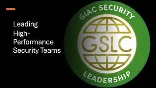 Leading High Performance Security Teams