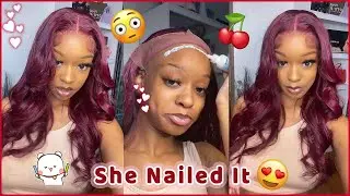 ♡ The Basics🥰New 99J Burgundy Lace Front Wig Installation | Start To Finish Tutorial Ft.#ulahair