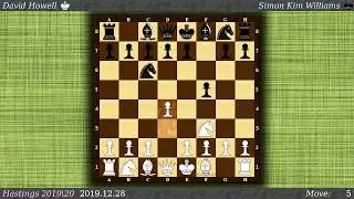 David Howell (white) vs Simon Kim Williams (black)