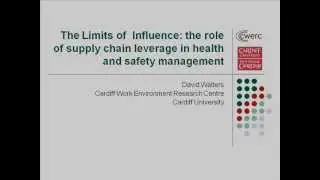 The limits of influence - The role of supply chain leverage in health and safety mgmt, Nov 2013