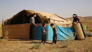 Nomad Life: How the nomads in Iran set up their tent in 30 minutes from A to Z.