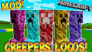 LOS CREEPERS LOCOS! Minecraft 1.18.1 MOD CRAZY CREEPERS!