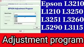 Epson L1210 L3210 L3215 L3250 L3260 L5290 Adjustment program free download