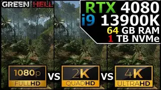 Green Hell | 1080p vs 1440p vs 2160p | RTX 4080 | i9 13900K | 64GB RAM | 1TB NVMe