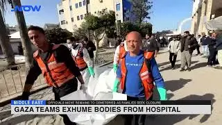 Gaza teams exhume bodies from hospital