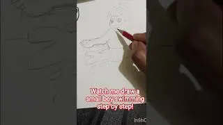 Watch me draw a small boy swimming step by step!