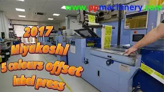 2017 Miyakoshi MLP 13C 5 colours + Flexo offset label press #ppmachinery