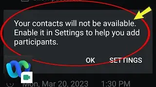Webex Meetings | Your contacts will not be available Enable it in Settings to help you add