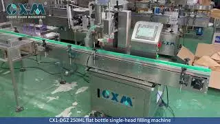 flat bottle filling machine, 250ml filler, single-head liquid filler, automatic filling system