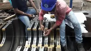 Turbine diaphragms centering with tight wire method.