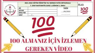 🚀 7  Sınıf Matematik 1. Dönem 2. Yazılı Sınavı Klasik Sorular