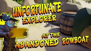 Unfortunate explorer at the abandoned rowboat on the North West,  Cannon Cove