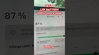 Tesla LFP Battery 100% #tesla #model3 #modely #lfp #ev #battery #electric #car #cartok #automobile