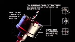 Starrett Carbide Tipped Deep Cut Hole Saw Video