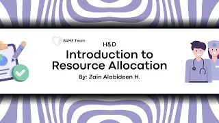 H&D I Introduction to Resource Allocation