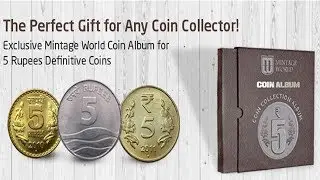 Exclusive Mintage World Definitive 5 Rs Coin Collection Album with Reference Guide