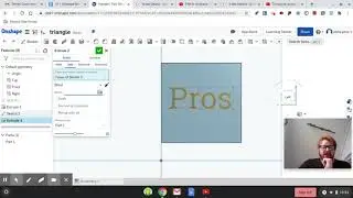 Emboss text on Onshape