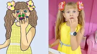 Diana and Roma Play in Four Colors Playhouse | Funny Drawing Cartoon Meme