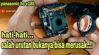 cara bongkar dan besihkan lensa handycam panasonic hc - v 180