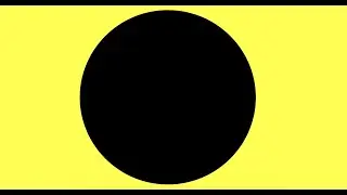 Black circle on yellow / 黄色の黒い円 (10 Hours)