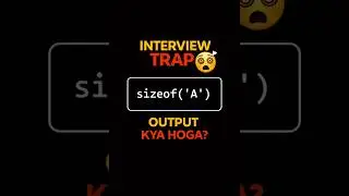 Guess the Output 😱 | sizeof('A') in C #shorts
