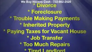 We buy houses in New Jersey - 732-662-2520