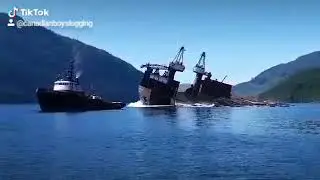 Clean Log Barge Dump ! Gotta love it !