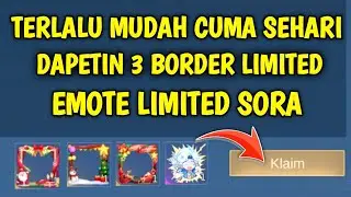 BEGINI CARA CEPAT DAPATKAN 3 BORDER AVATAR LIMITED MLBB & BATTLE EMOTE LIMITED WHAT A SHOCK SORA