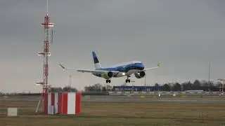 LKPR 17.12.2021 Airbus A220 300 Yl CSJ Air Baltic Estonian Flag Livery