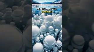 RARE Natural Wonder - Frozen Methane Bubbles in Canada! #WinterWonder, #NaturePhenomenon