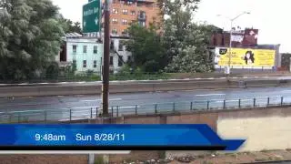 **Exclusive Footage** Hurricane Irene, Prospect Expressway Exit #1 Hamilton Ave, Brooklyn, NY