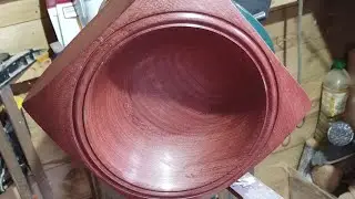 Wood Turning Purple Heart...Square Edge Bowl