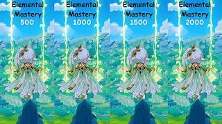 Nahida 500EM VS 1000EM VS 1500EM Vs 2000EM Which One Is Better Damage Showcase [ Genshin Impact ]