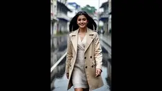 Sri Lankan Elegance: Rainy Reflections on Colombo Main Street | AI Mirage Worlds #fashion