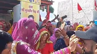 🚩माजीसा धाम मिरण 🚩 में 🙏माजीसा की कृपा से 🙏 जोड़े को 25 साल बाद पुत्र प्राप्ति होने पर आया पैदल संघ