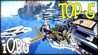 TOP 5 MODERN HOUSES! Modern House Mondays 3 - Minecraft Timelapse with Downloads