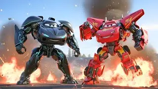 Epic Clash: Robot McQueen vs Megatron in an Ultimate Battle!