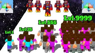 Minecraft Run 3D- Level Up Minecraft Max level Gameplay (hero craft run 3D)