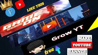 how to make youtube banner in 5 mint #growyt #techyogesh #decoding yt