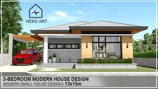 Ep-20 | 3 BEDROOM SMALL BUNGALOW HOUSE DESIGN with CARPORT - House Design Under 2 Million | NEKO ART