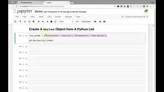 create series object from python list