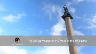 Alexander Column in St. Petersburg. Real time.